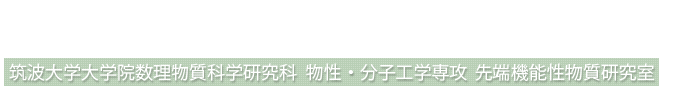 Division of Materials Science, Faculty of Pure and Applied Sciences, University of Tsukuba, Laboratory of Advanced Functional Materials / 筑波大学大学院数理物質科学研究科 物性・分子工学専攻 先端機能性物質研究室